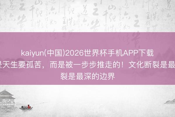 kaiyun(中国)2026世界杯手机APP下载 越南不是天生要孤苦,而是被一步步推走的!文化断裂是最深的边界