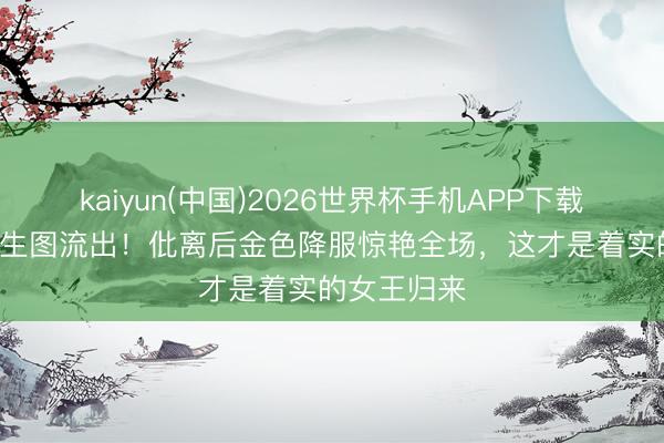 kaiyun(中国)2026世界杯手机APP下载 杨颖红毯生图流出!仳离后金色降服惊艳全场,这才是着实的女王归来
