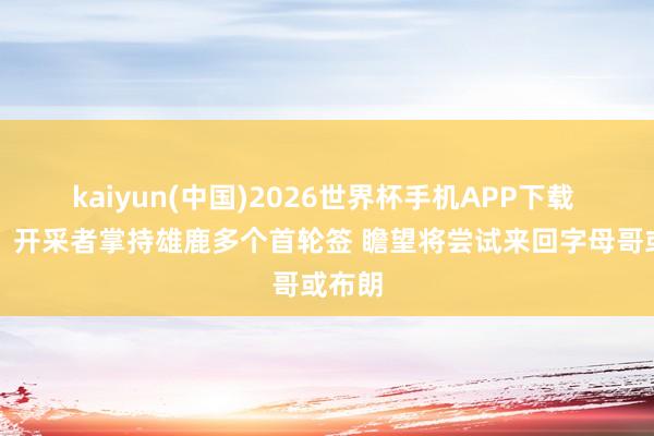 kaiyun(中国)2026世界杯手机APP下载 名记:开采者掌持雄鹿多个首轮签 瞻望将尝试来回字母哥或布朗